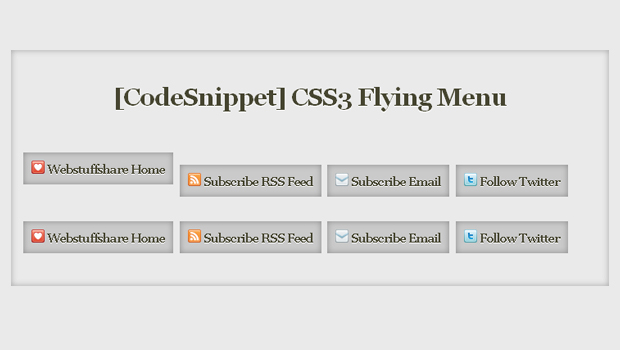 CSS3 Flying Menu CSS3 Flying Menu